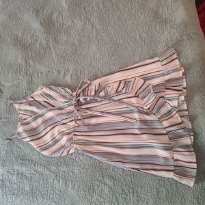 Stripped wrap style dress